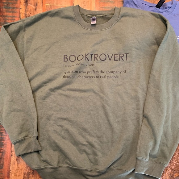 Reading Gift Lot Shirt Womens Book Funny Nerdy Sweater XL Large Top fall cozy - Picture 7 of 10